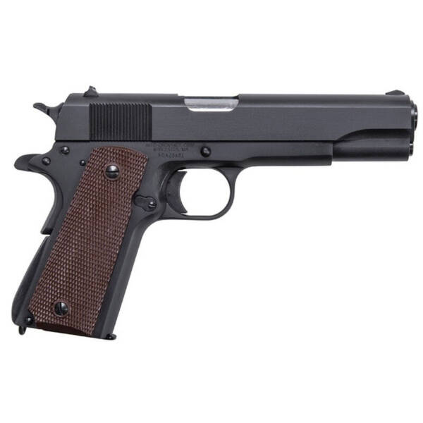 AUTO-ORDNANCE THOMPSON SERIES 80 1911 .45 ACP SEMI AUTO PISTOL 5″ BARREL 7 ROUNDS CHECKERED PLASTIC GRIPS MATTE BLACK - Image 2