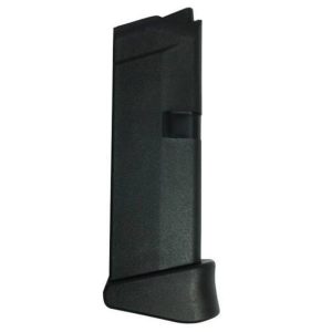 GLOCK 42 .380 ACP MAGAZINE, 6 ROUNDS, POLYMER, BLACK FINGER REST EXTENSION