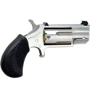 NAA PUG SINGLE ACTION REVOLVER .22 MAGNUM 1″ BARREL 5 ROUNDS NIGHT SIGHTS RUBBER GRIPS STAINLESS STEEL NAA-PUG-T