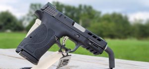 SMITH AND WESSON (S&W) M&P9 SHIELD EZ PERFORMANCE CENTER SILVER BARREL 9MM 3.83″ BARREL 8-ROUNDS NO THUMB SAFETY