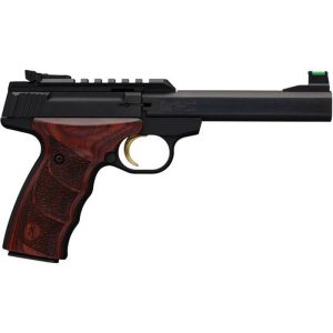 BROWNING BUCKMARK PLUS ROSEWOOD UDX SEMI AUTO RIMFIRE PISTOL .22 LR 5.5″ BARREL 10 ROUNDS ALUMINUM ALLOY FRAME ROSEWOOD UDX GRIPS BLACK FINISH