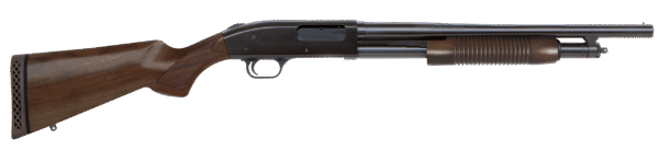 MOSSBERG 500 RETRO PUMP ACTION SHOTGUN 12 GAUGE 18.5″ BARREL 3″ CHAMBER 6 ROUNDS WALNUT STOCK BLUED - Image 2