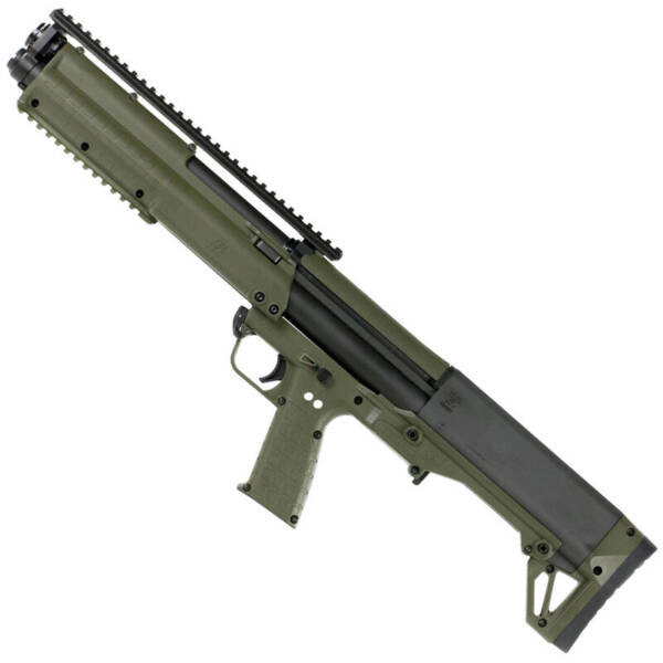 KEL-TEC KSG PUMP ACTION SHOTGUN 12 GAUGE 18.5″ BARREL 3″ CHAMBER 12 ROUNDS DUAL TUBE MAGAZINES DOWNWARD EJECTION AMBIDEXTROUS SYNTHETIC STOCK OD GREEN FINISH - Image 2