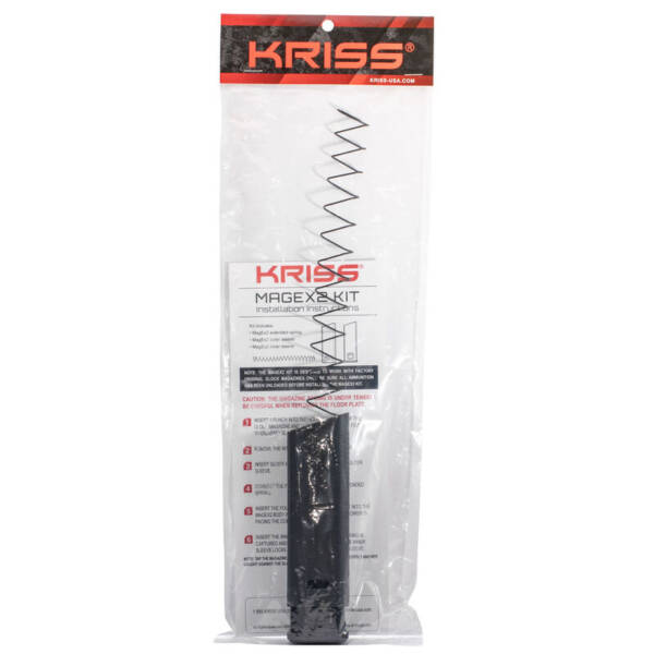 KRISS-USA MAG-EX KIT 2 MAGAZINE EXTENSION KIT FIT GLOCK 17 FACTORY MAGAZINES EXTENDS TO 40 ROUND TOTAL CAPACITY POLYMER MATTE BLACK - Image 2
