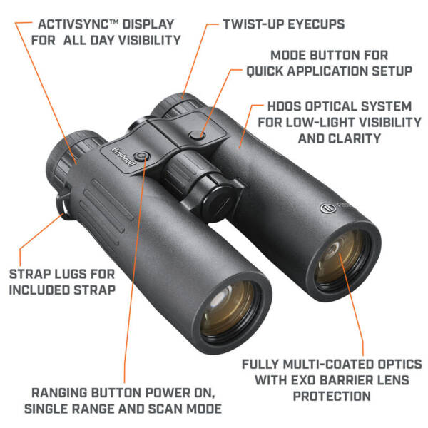 BUSHNELL FUSION X 10X42 RANGEFINDING BINOCULARS - Image 2