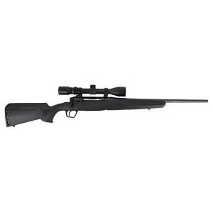 SAVAGE AXIS XP COMPACT BOLT ACTION RIFLE .243 WINCHESTER 20″ BARREL 4 ROUNDS DETACHABLE BOX MAGAZINE WEAVER 3-9×40 RIFLESCOPE SYNTHETIC STOCK MATTE BLACK FINISH